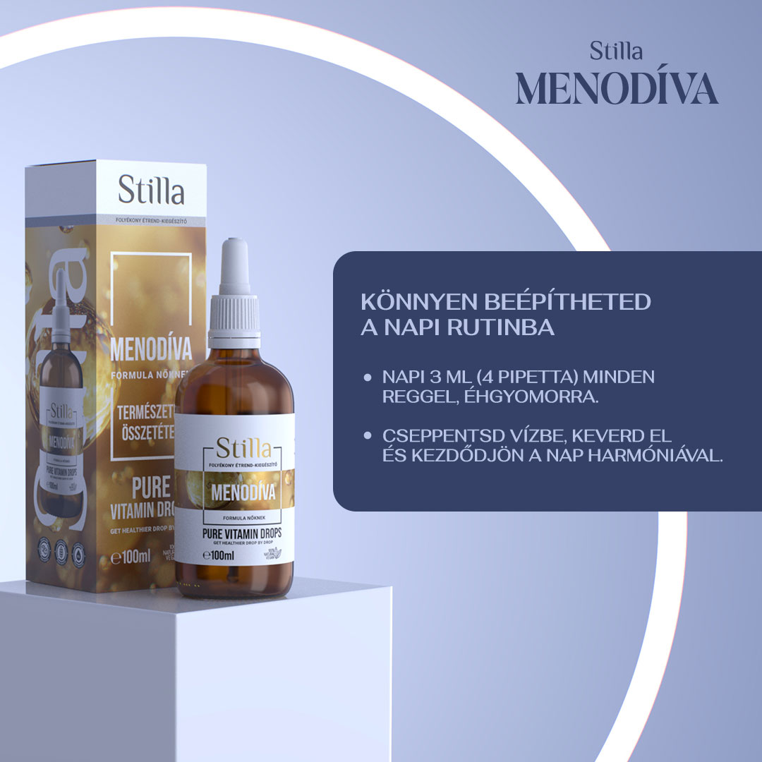MENODÍVA CSEPPEK – HŐHULLÁMOKRA, HANGULATINGADOZÁSRA ÉS A VÁLTOZÓKORI FELBORULT HORMONEGYENSÚLYRA - 100 ML - Image 6