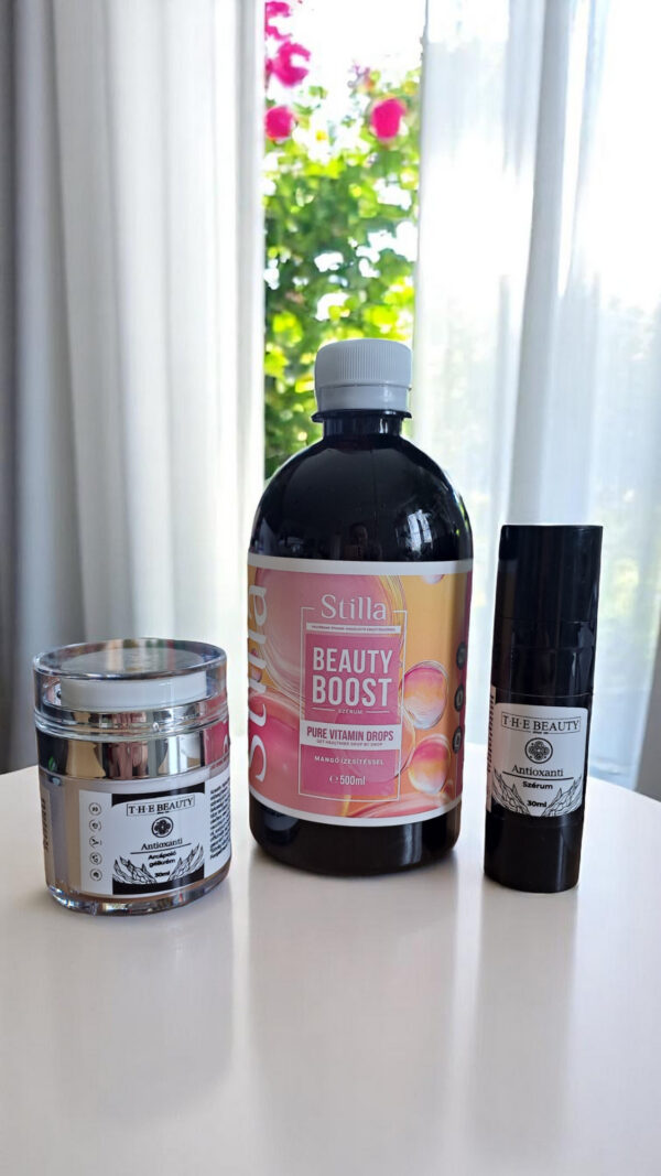2025 Stilla anyáknapi csomag: Beauty Boost + T.H.E Beauty Antioxanti Szérum (30 ml) & Arcápoló Gélkrém (30 ml)