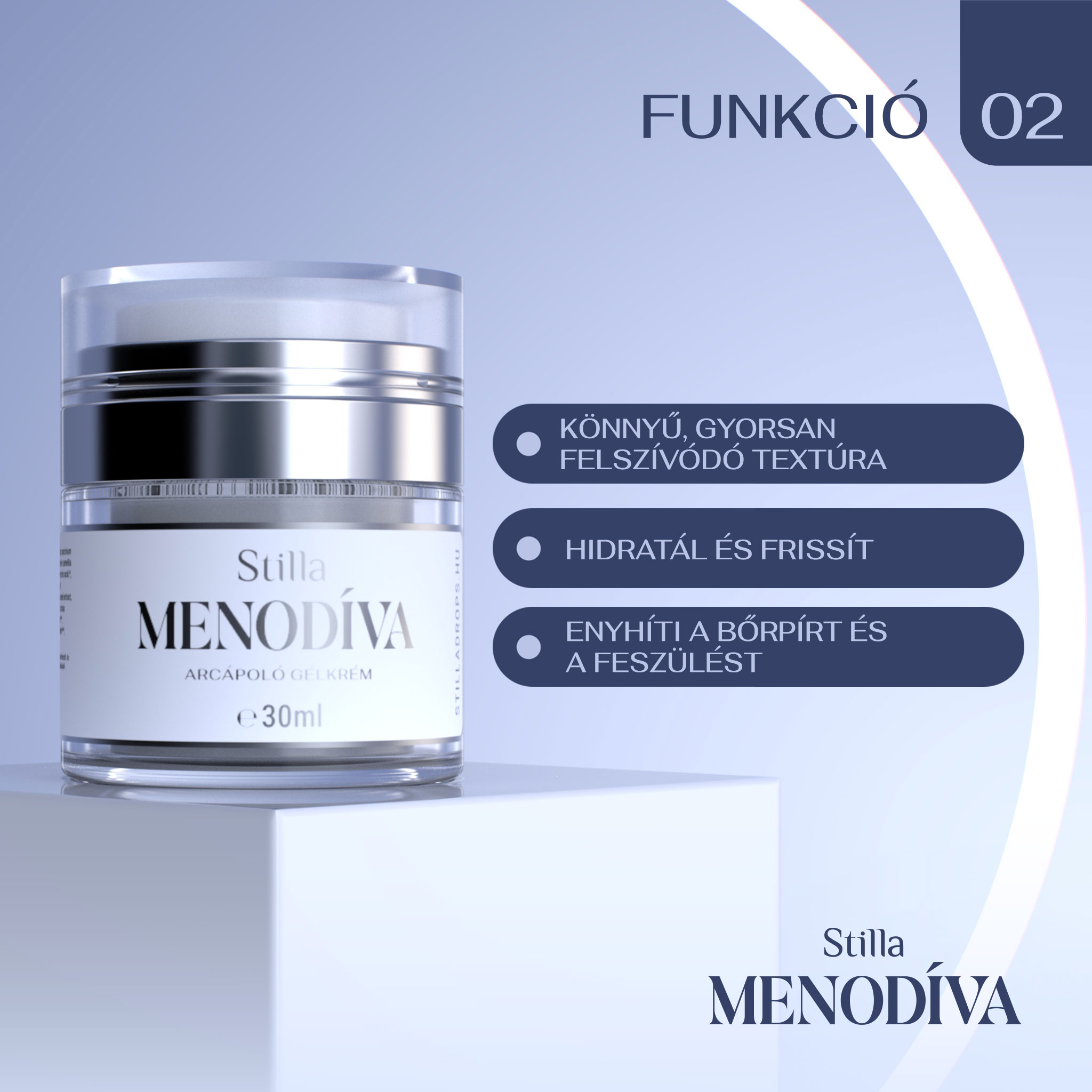 MenoDíva Arcápoló Gélkrém – 30 ml - Image 4