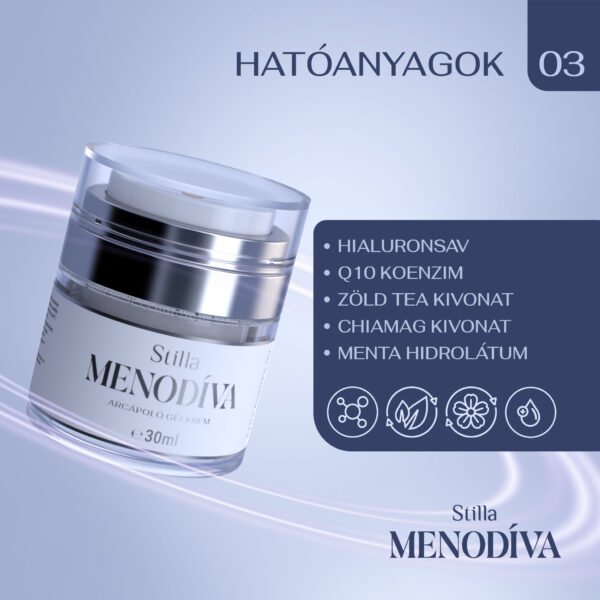 MenoDíva Arcápoló Gélkrém – 30 ml - Image 5