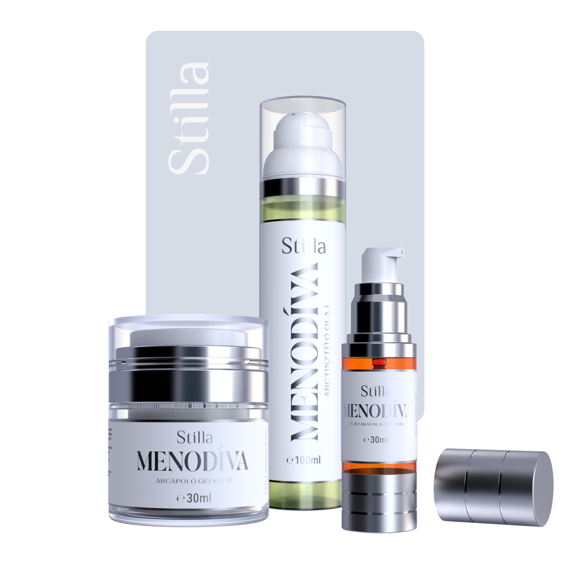Stilla MenoDíva – 3 Lépéses Bőrmegújító & Csomag